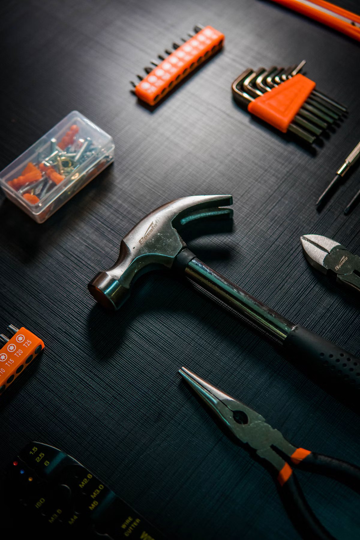 Professional maintenance tools and repair work